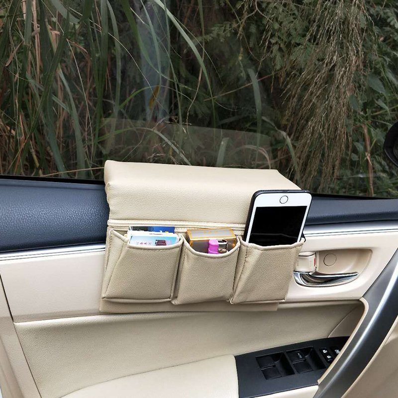 Universal Extender Center Console Elbow Cushion Window Pocket Cigarette Holder Phone Holder Storage Organizer Car Armrest Box