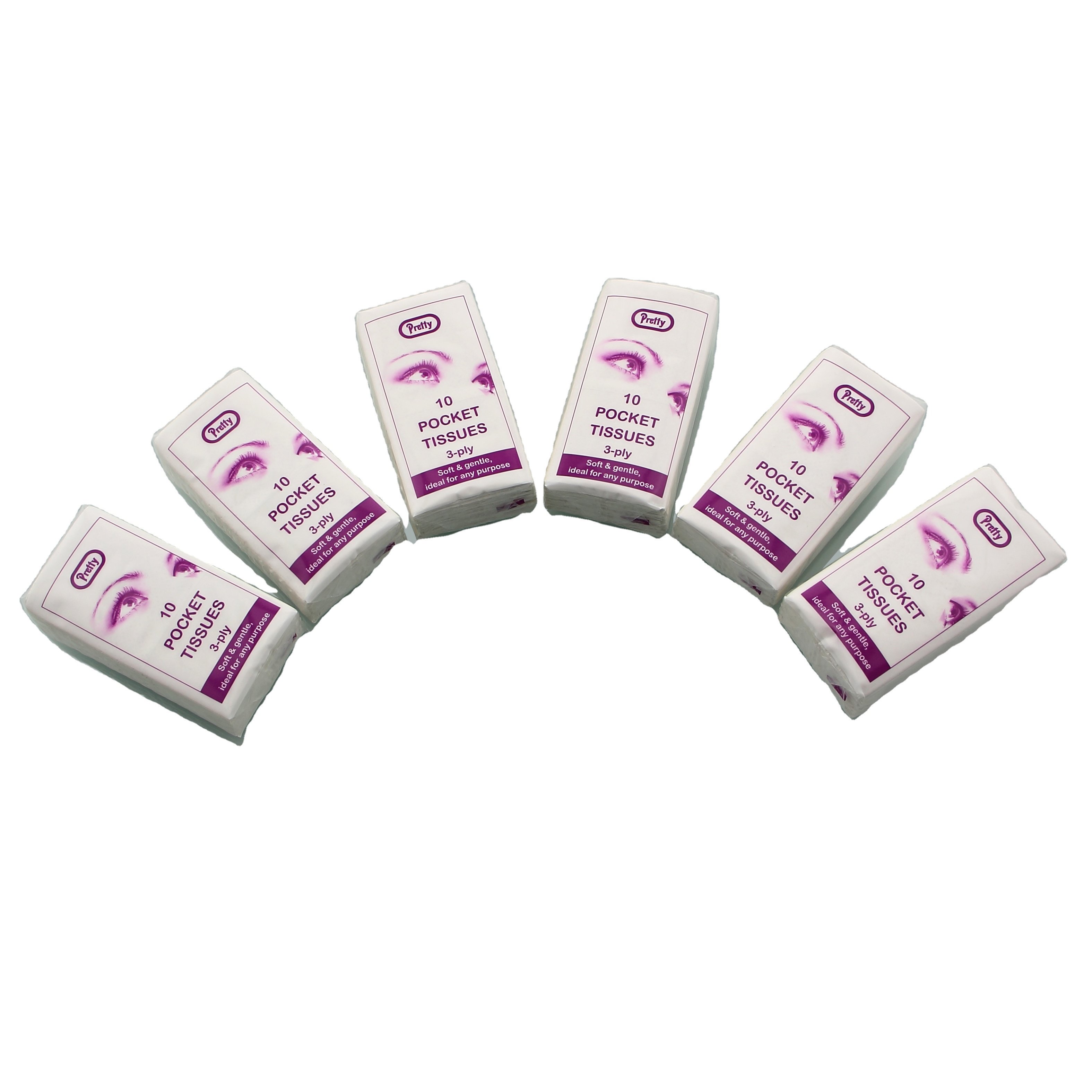Foldable customized layers sizes Pure Color Wood Pulp Disposable Handkerchief Paper Pocket Tissue