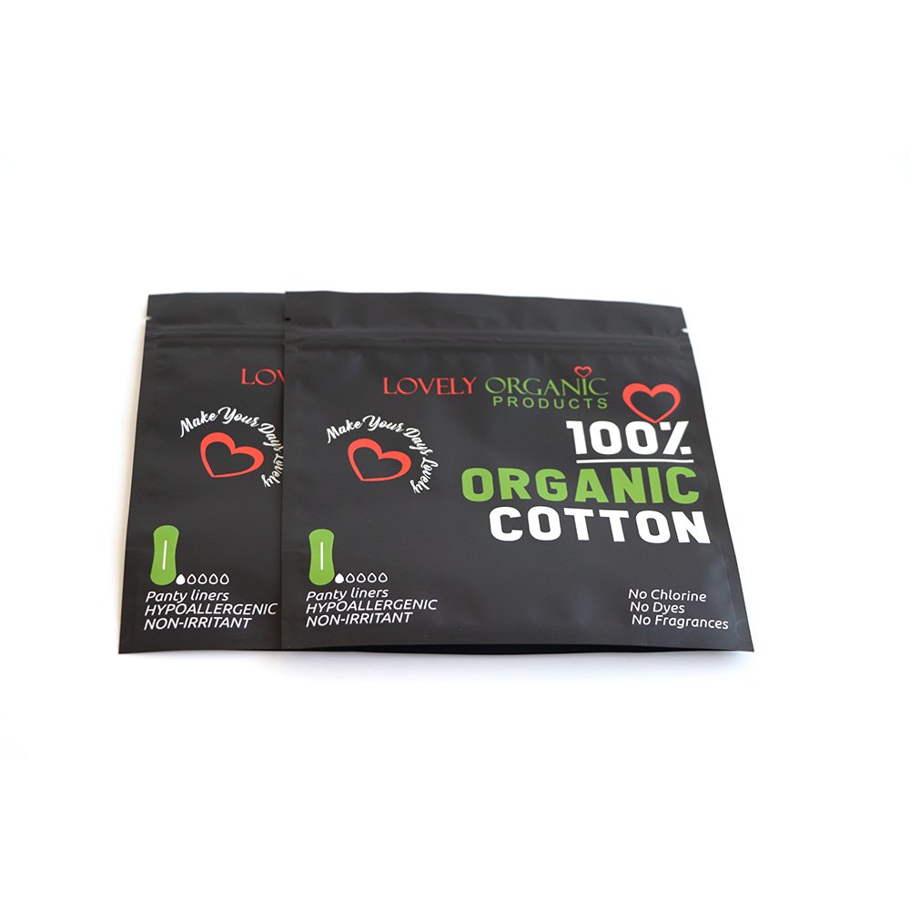 Lady Custom Printed Menstrual Pad packaging logo packaged zip lock bag standing up pouch for sanitary pads
