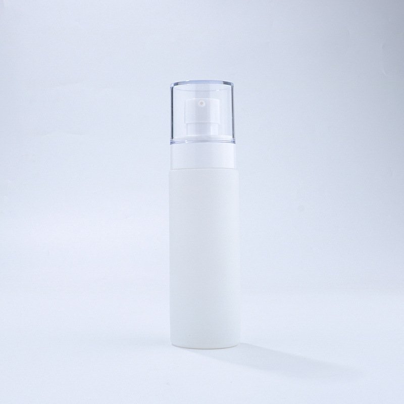 FTS 100ml White Glass Cylindrical Bottle Essence Lotion Bottle Matte Black Spray Bottle