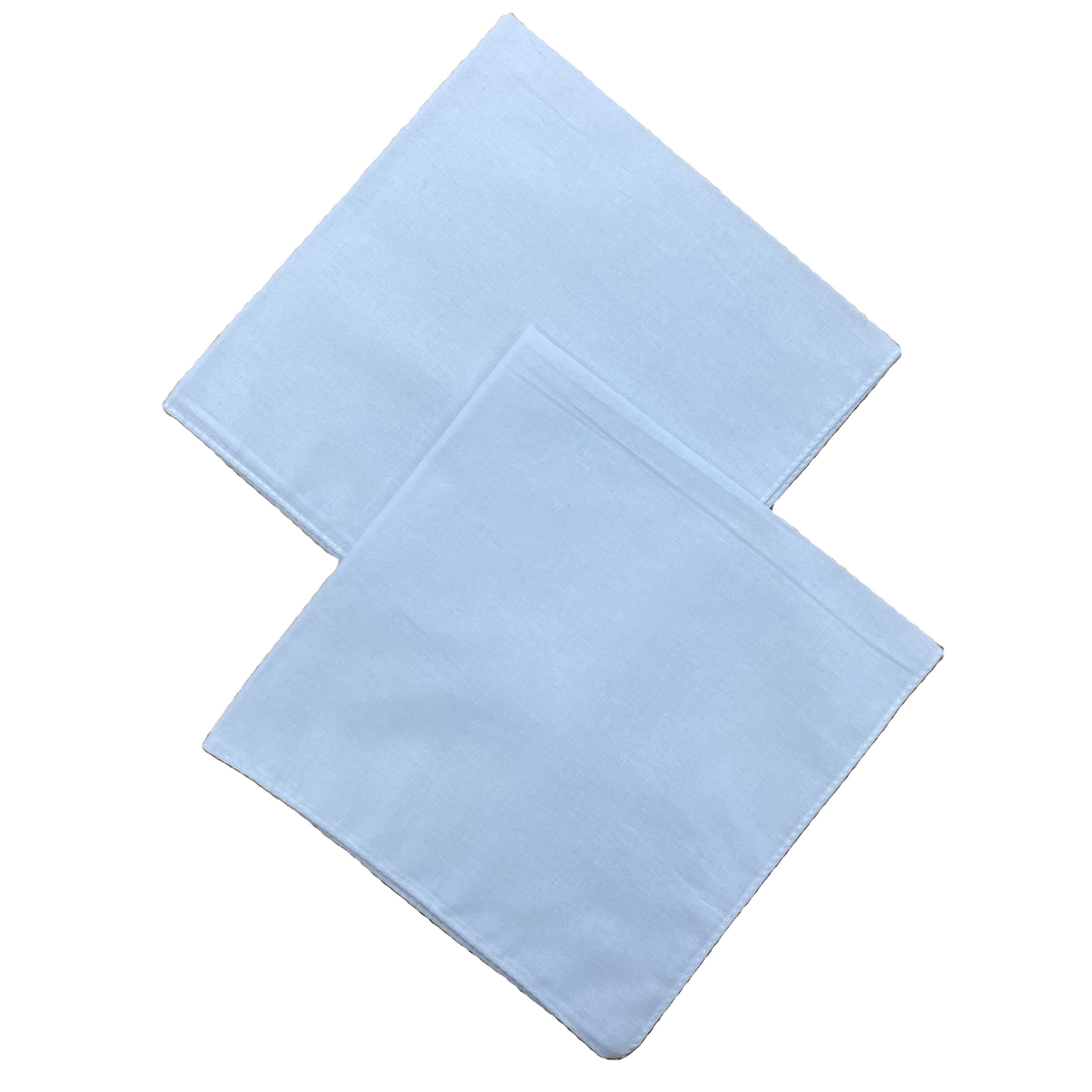 FUBU Squares Custom Logo Printed 40 cm Cotton White Handkerchief Ready to Ship Pocket Squares handkerchief Solid