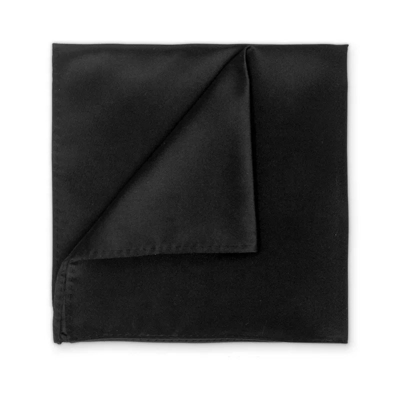 Cost price crazy selling cheap plain dyed satin pocket squares solid business color white handkerchief