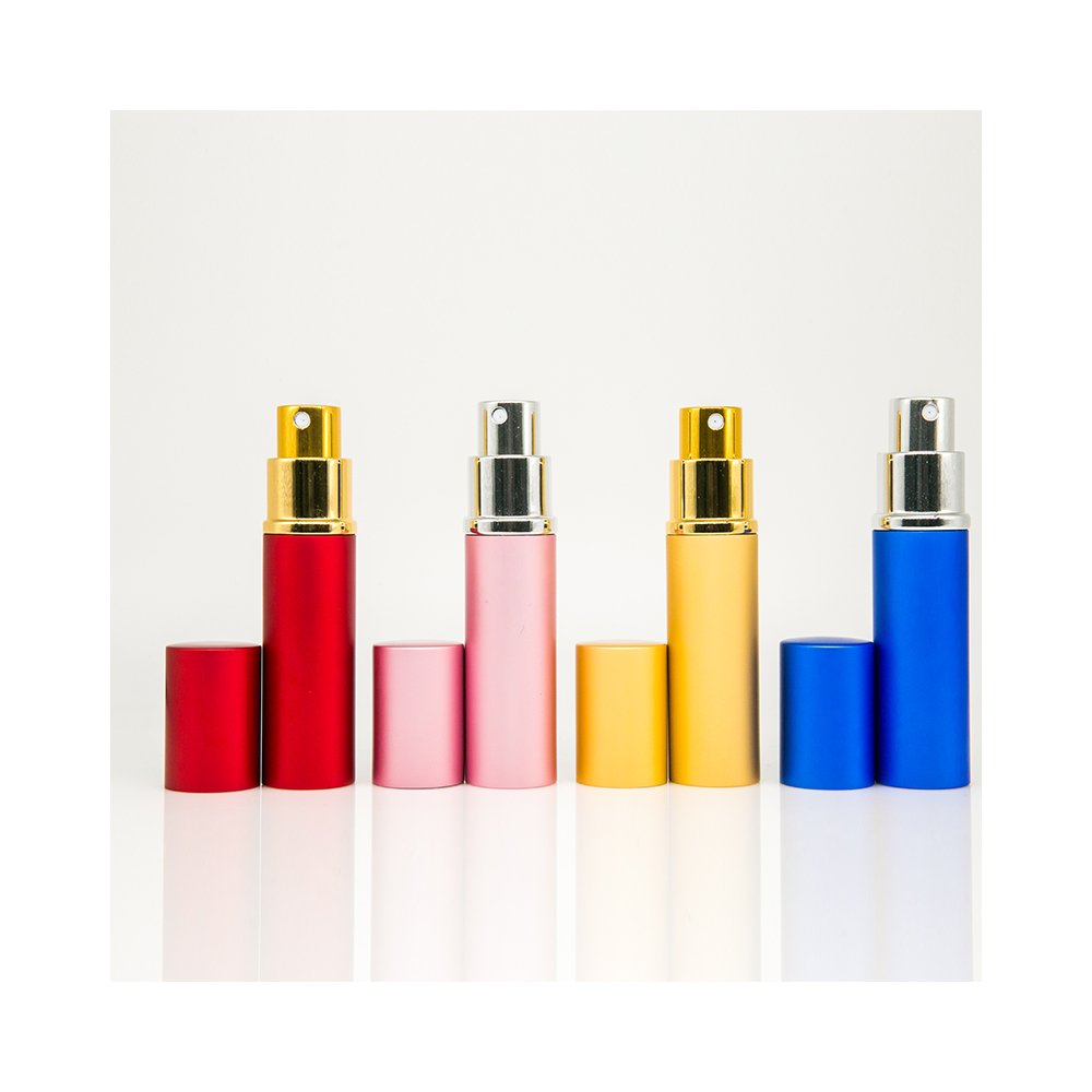 Factory wholesale 10ml perfume bottle aluminum travel portable perfume spray bottle sub-bottom glass liner lotion spray bottle