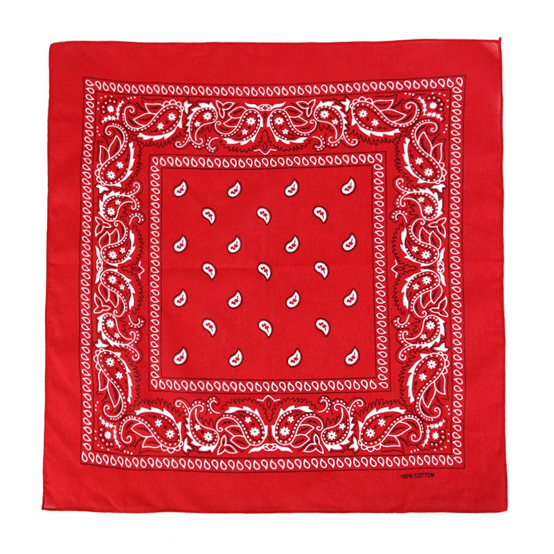Wholesale Soft Square Scarf Cowboy Headband Custom Print 100% Pure Cotton Paisley Bandana Handkerchief