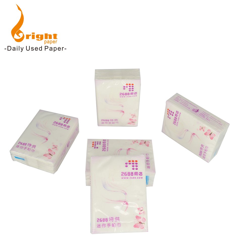 Customized advertising mini pocket pack paper handkerchief