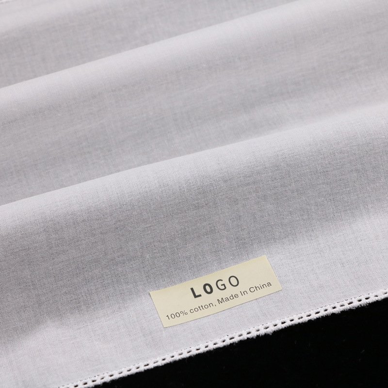 Wholesale Custom crochet handkerchief Soft Cotton White Ladies Hankies Womens Lace Handkerchiefs with Hollow Lace Border