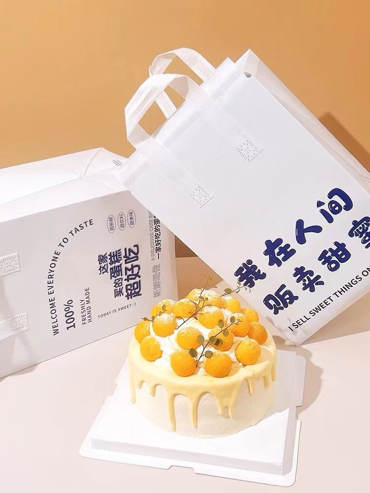 custom logo large size food shopping take away fresh bag