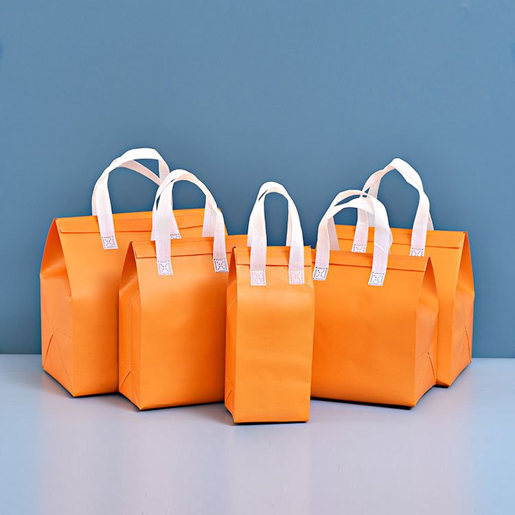 custom logo large size food shopping take away fresh bag