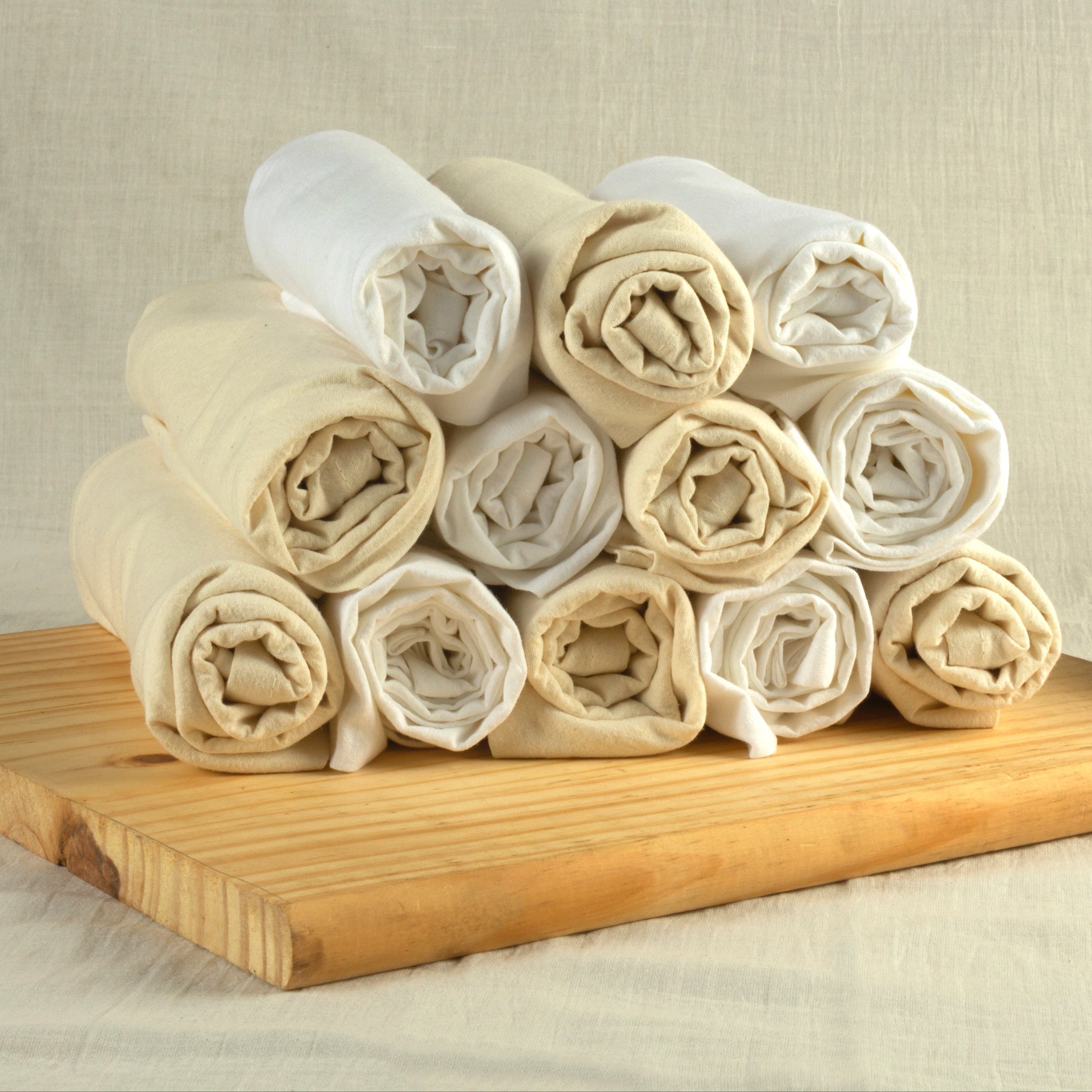 100% Cotton flour sack Towel - white and natural color