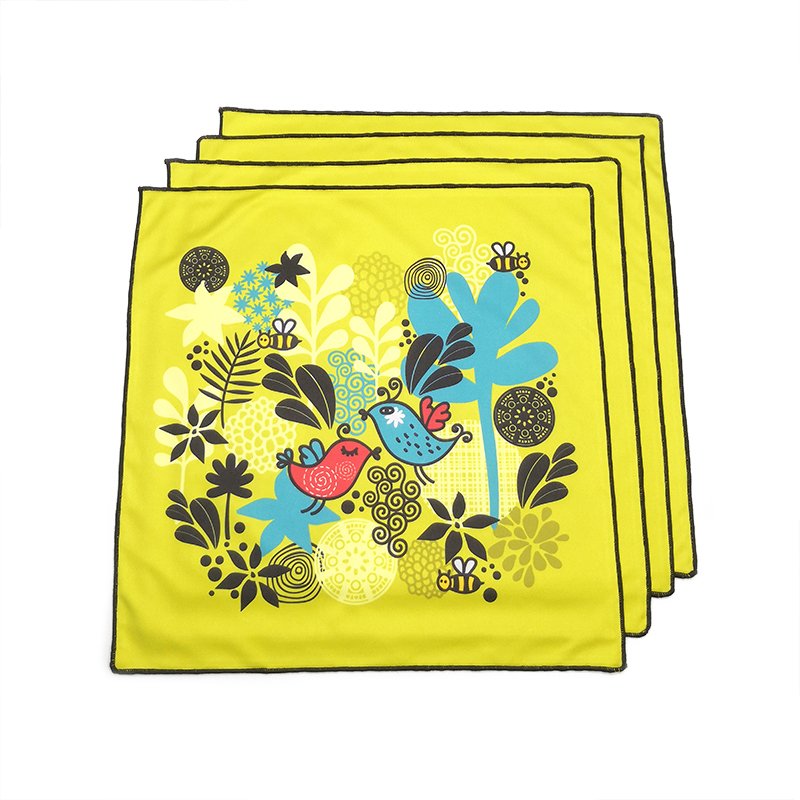 Custom Heat Transfer Printed Microfiber Handkerchief Pocket Cloth