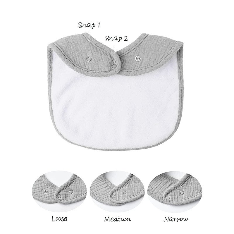 Customized high quality soft anti fouling double layer gauze cotton multi color handkerchief bib burp cloth baby bib