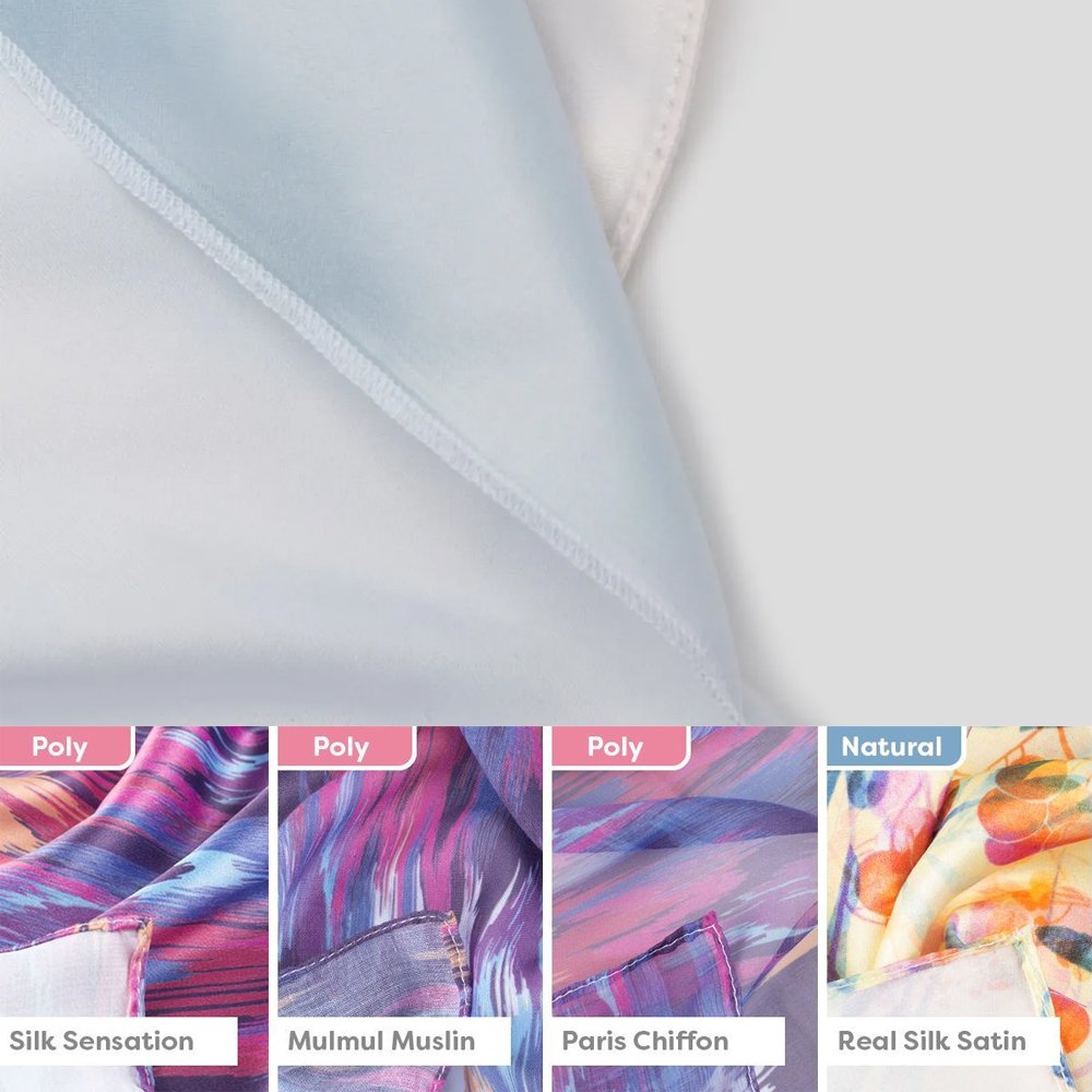 Designer Custom Printed 100% Pure Natural Digital Print Silk Designer Square 100% Silk Scarf foulard en soie