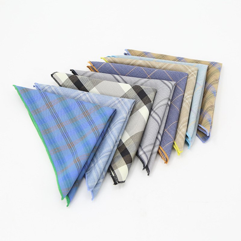 Wholesale High Quality fancy Flower Design Handkerchief in stock Cotton Men Pocket Square Handkerchief