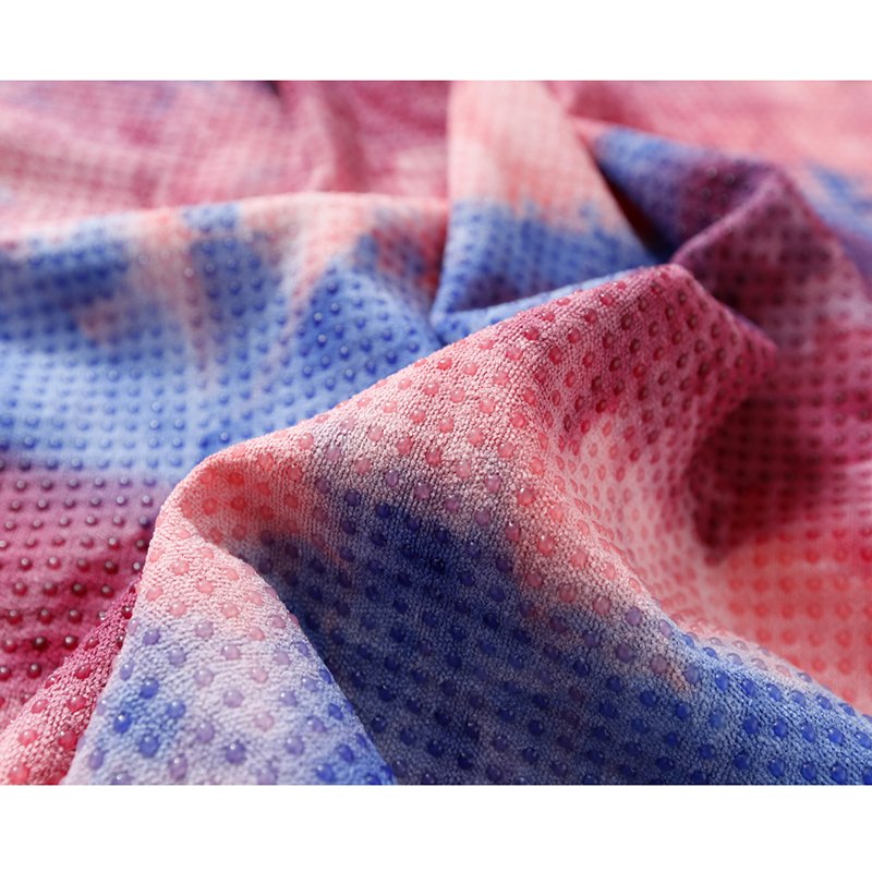 Environmentally friendly high-quality customized anti slip tie dye printed ultra-fine fiber yoga mat towel