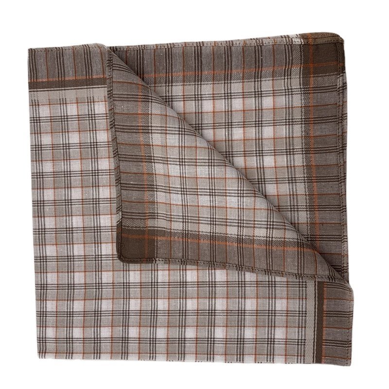 Soft 40S carded Stripe Sweat Absorption Business Environmental protection cotton White center handkerchief