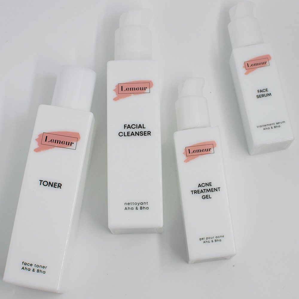 Luxury Square Empty Glass Skincare Jar And Pump Bottle Cosmetic Packaging Set