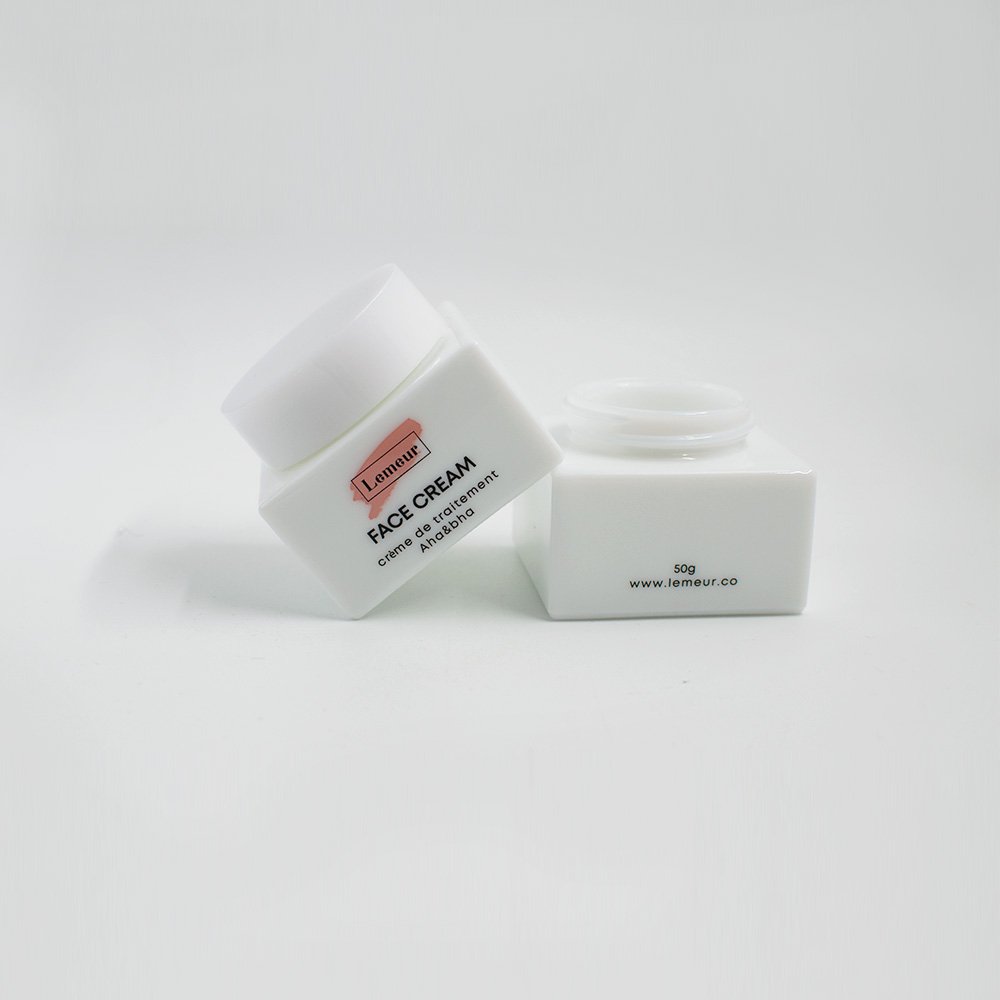Luxury Square Empty Glass Skincare Jar And Pump Bottle Cosmetic Packaging Set
