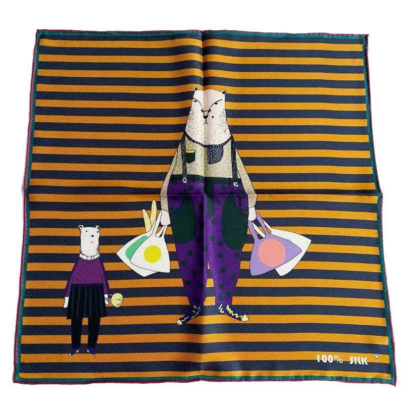 Wholesale Factory Direct Low MOQ Twill Silk Handkerchief Scarf For Women