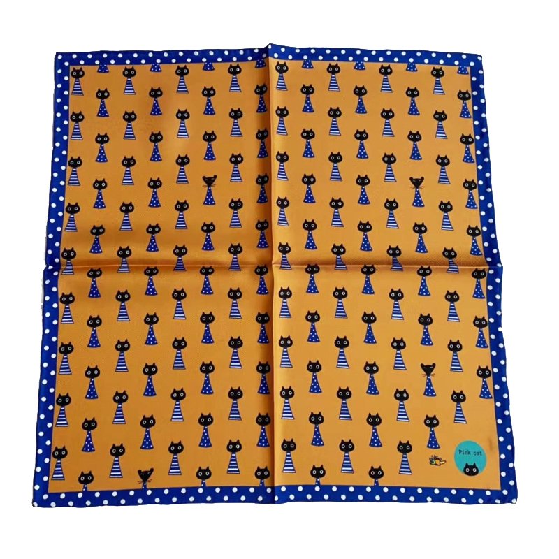 Wholesale Factory Direct Low MOQ Twill Silk Handkerchief Scarf For Women