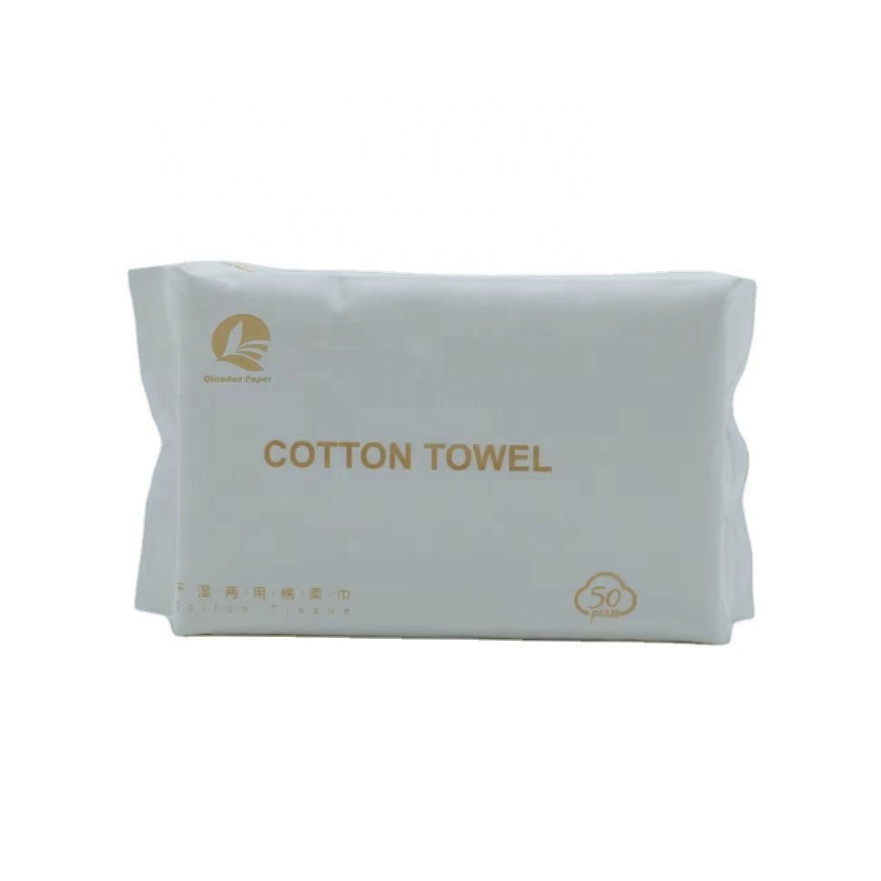 Cheap Wholesale Absorbent Disposable Household Fine Packing Soft Thick Cotton Facial Cleansing Paper Face Towel