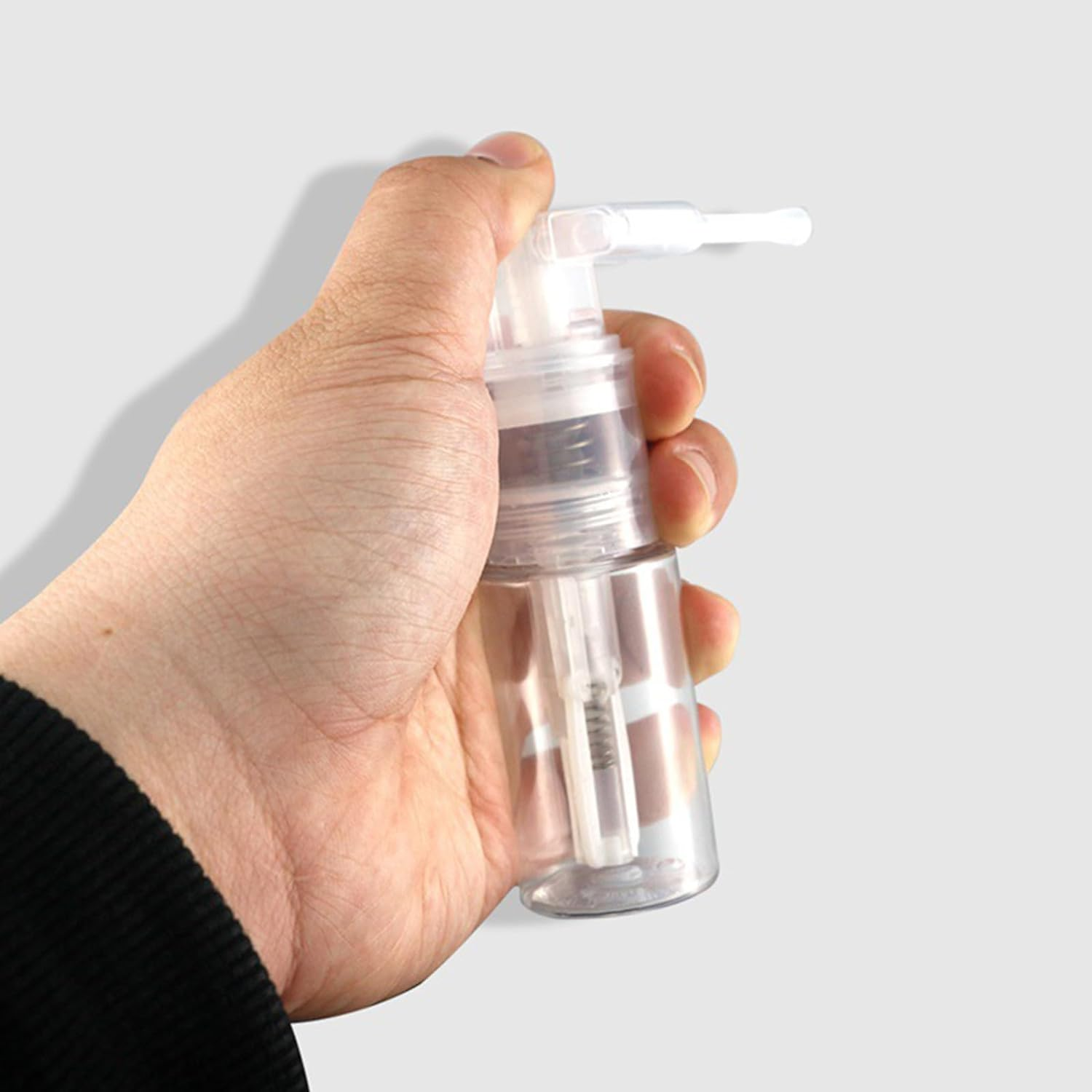 30ml Multipurpose Empty Refillable Dry Powder Glitter Pump Spray Container Rotate Long Mouth Nail Powder Spray Bottle