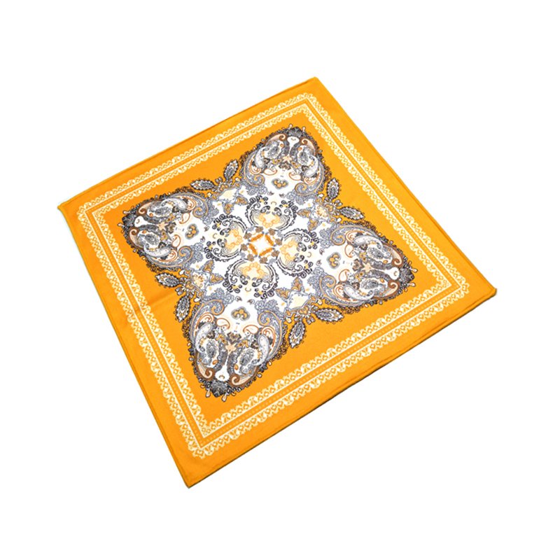 Men's pocket square microfiber bandana custom printed polyester handkerchief