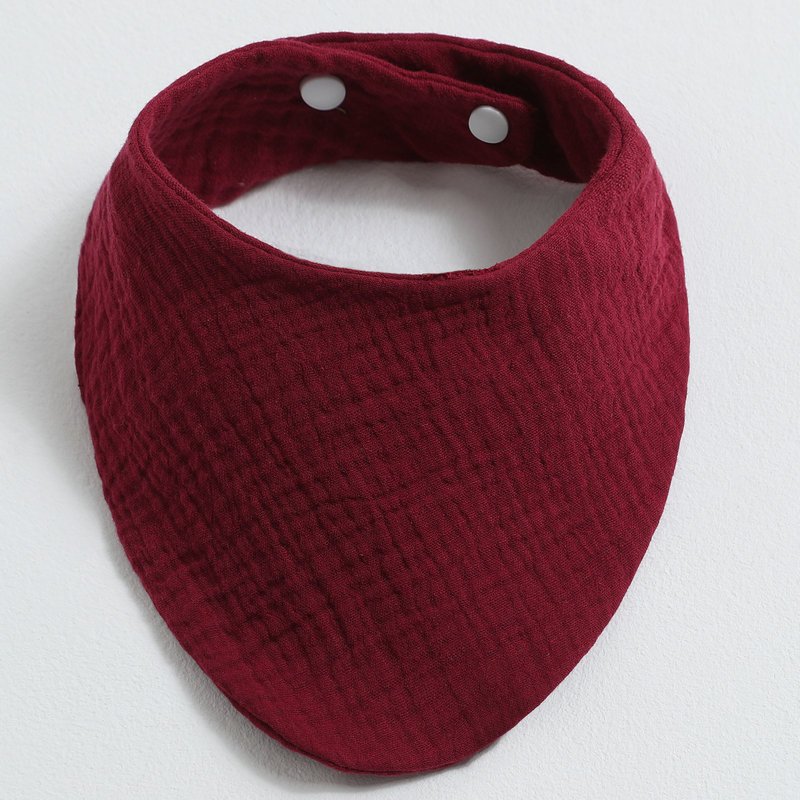 child bibs double gauze drooling towel baby crepe handkerchiefs press button cotton eating bag High quality
