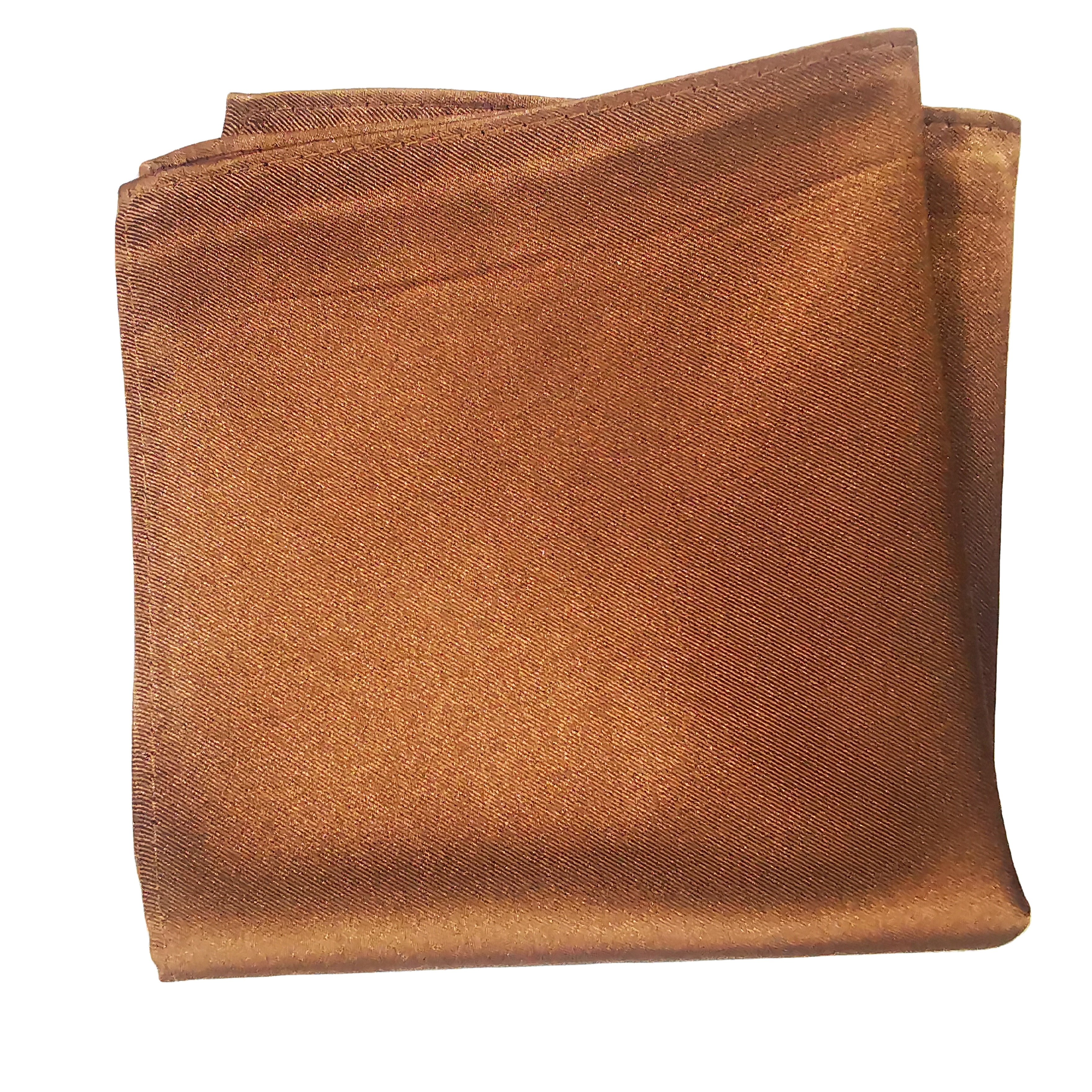 Hot Sale 100% Pure Silk Woven Gold Solid Pocket Square Handkerchief