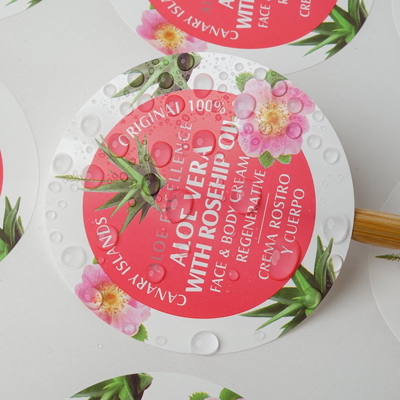 custom Waterproof Vinyl Adhesive label sticker Personal care product packaging label on roll for bottles