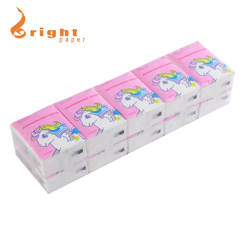 Customized Handkerchief Facial Pocket Paper Disposable Soft and Sensitive Mini Package Pocket Facial Tissue