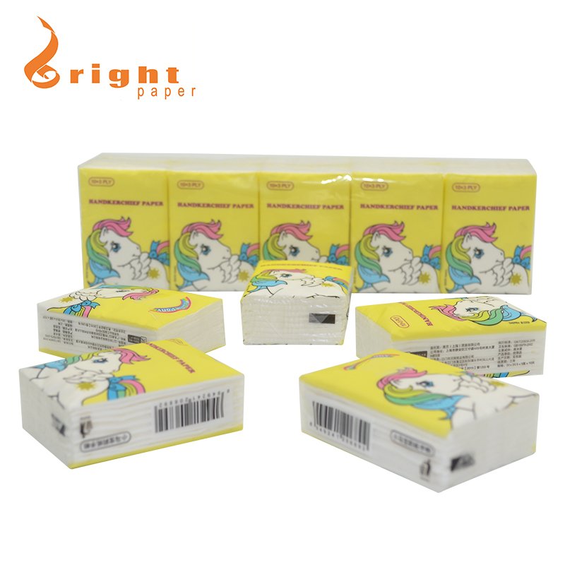 Customized Handkerchief Facial Pocket Paper Disposable Soft and Sensitive Mini Package Pocket Facial Tissue