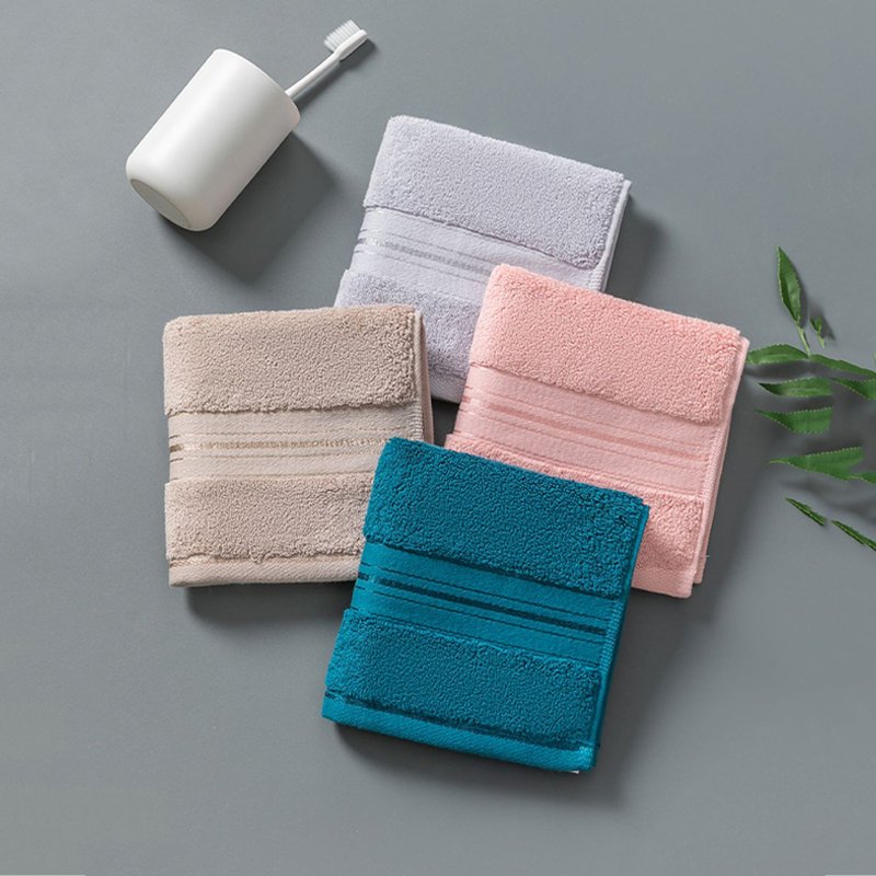 Household Square Handkerchief Thickened Cotton Towel Face Wash Cloth Water Absorption No Shedding Hair Face Hand Towel