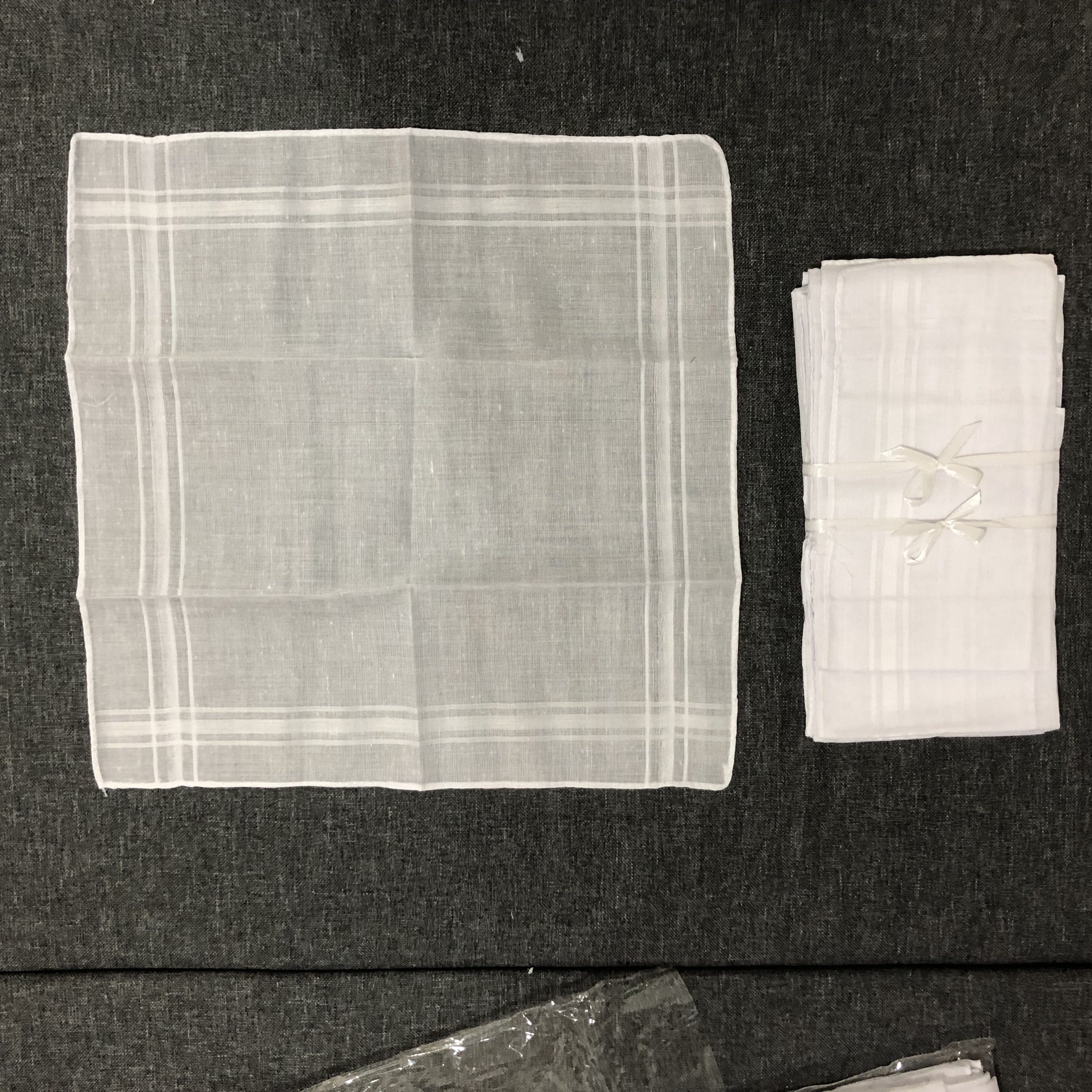Wholesale polyester white satin handkerchief cheap