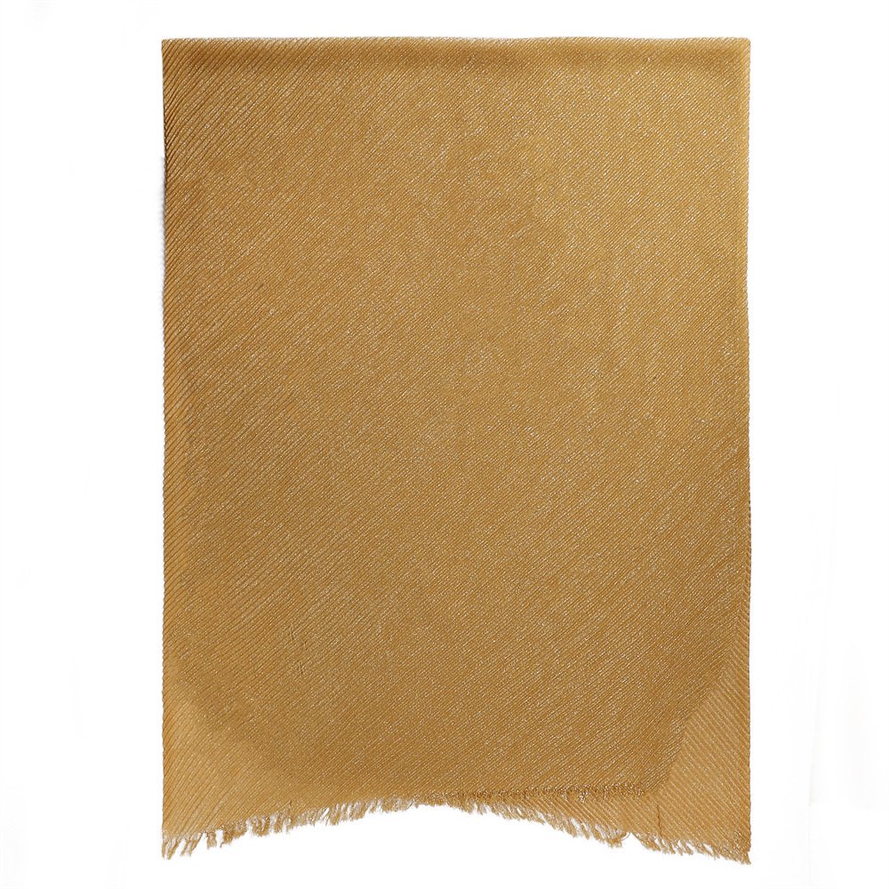 Designers custom golden Shimmer pleated silk scarf Shiny polyester Scarves Crinkle Glitter turban Hijab tassel Shawl for ladies