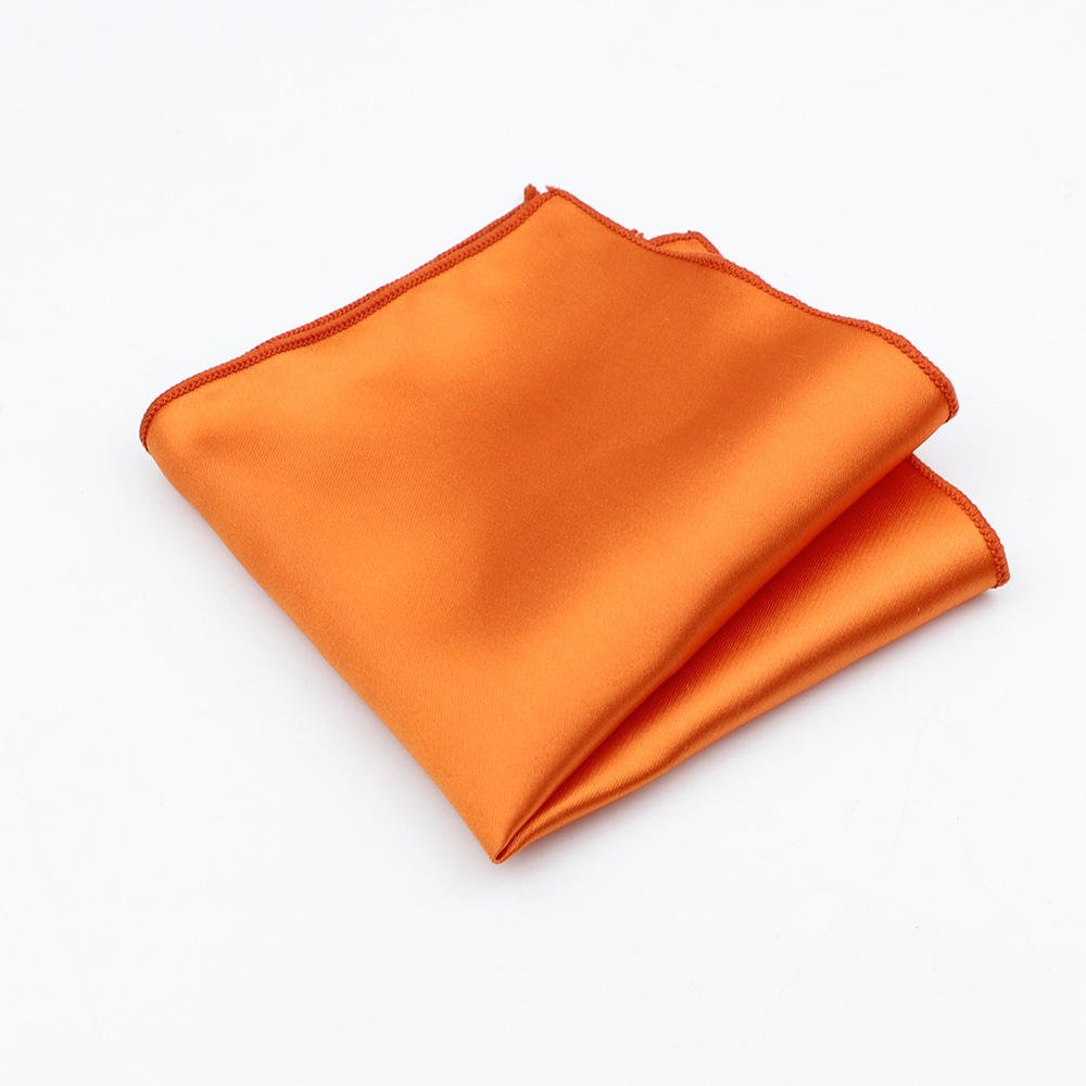 Men Suit Accessories Wedding Solid Color Handkerchief High Quality Polyester Hanky Plain Satin Pocket Square