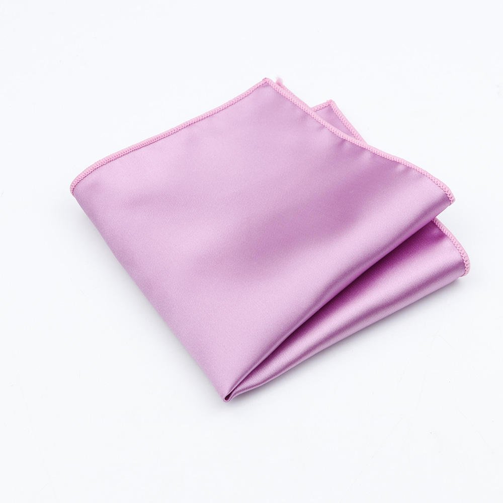 Men Suit Accessories Wedding Solid Color Handkerchief High Quality Polyester Hanky Plain Satin Pocket Square