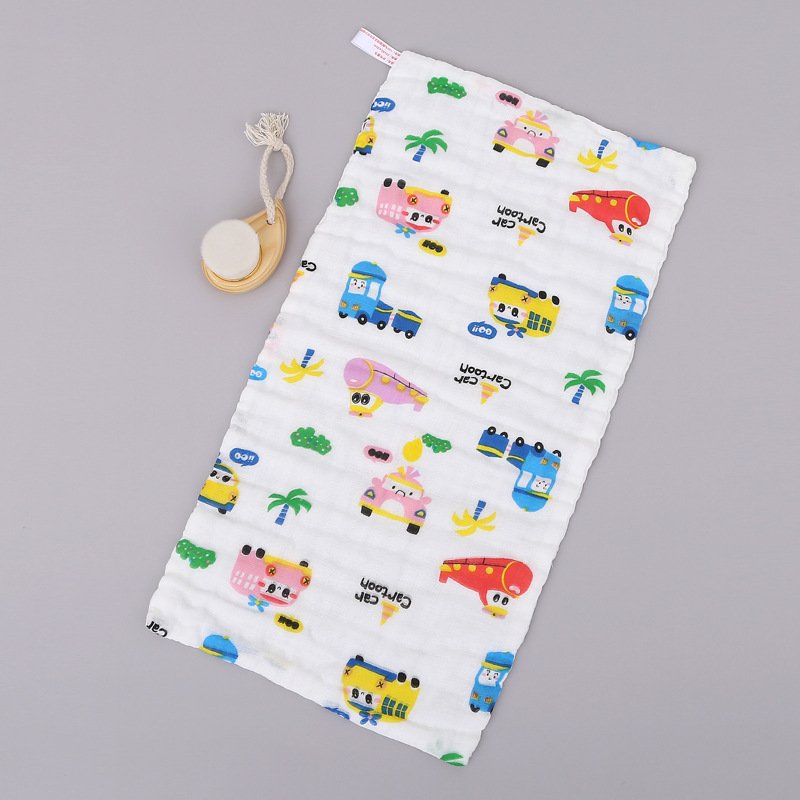 Newborn 100% cotton 6 layers gauze muslin face infant wash cloth kids handkerchief teething saliva baby face towel