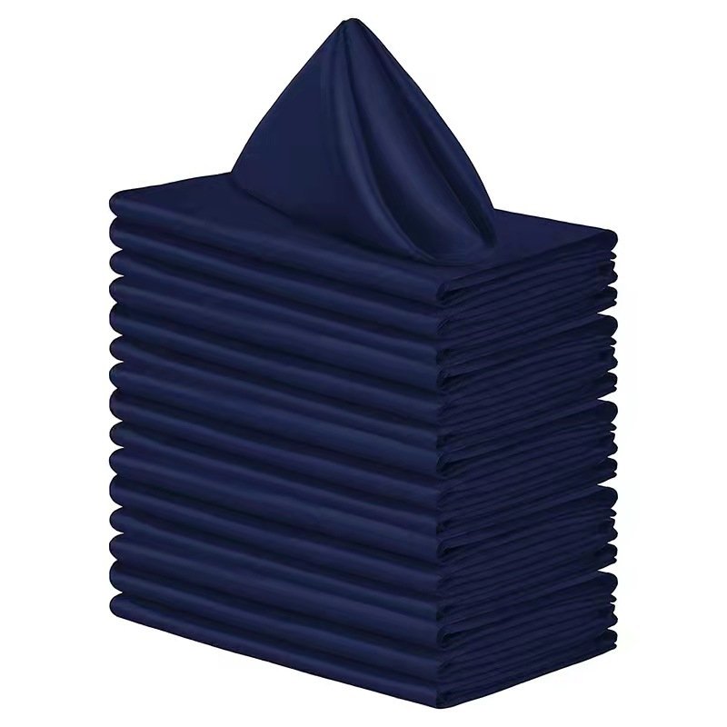 43*43cm Square Satin Table Napkins Soft Handkerchief Romantic Wedding Banquet Table Cloth Dinner Decoration Custom Napkins OEM