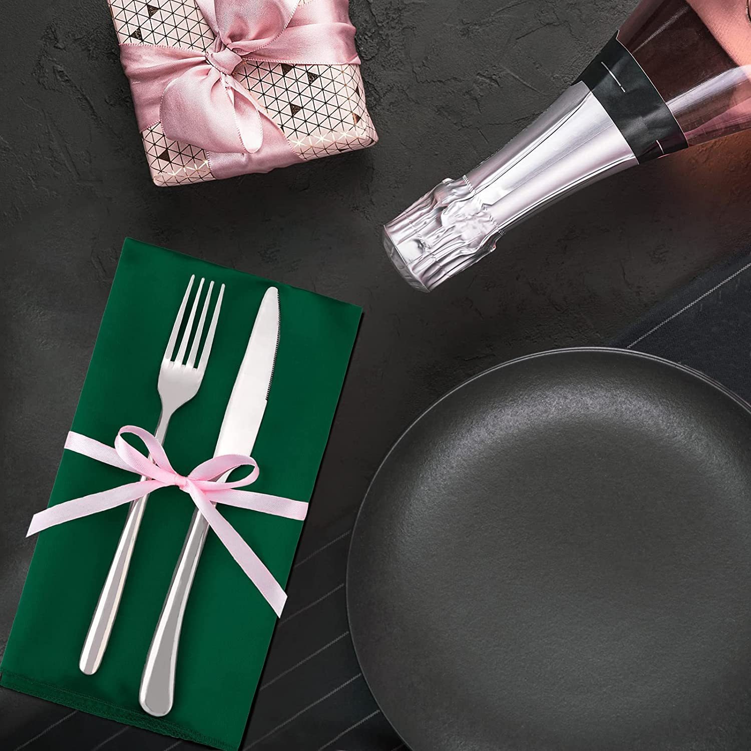 43*43cm Square Satin Table Napkins Soft Handkerchief Romantic Wedding Banquet Table Cloth Dinner Decoration Custom Napkins OEM