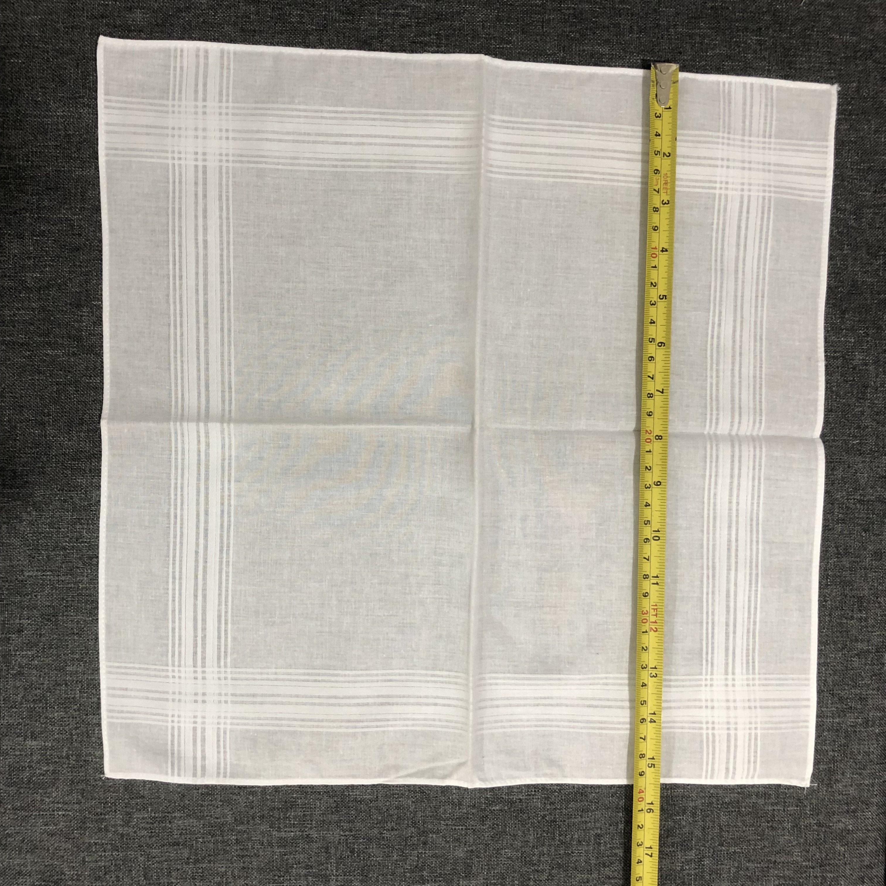 High quality soft cotton fabric white satin handkerchief wholesale
