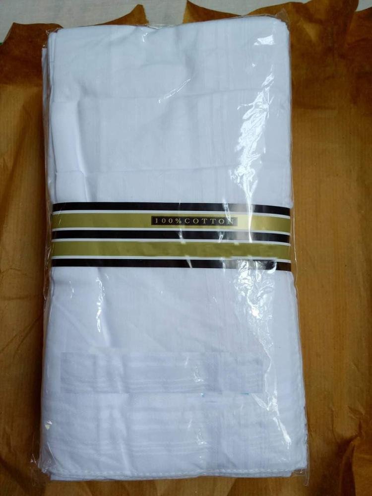 High quality soft cotton fabric white satin handkerchief wholesale