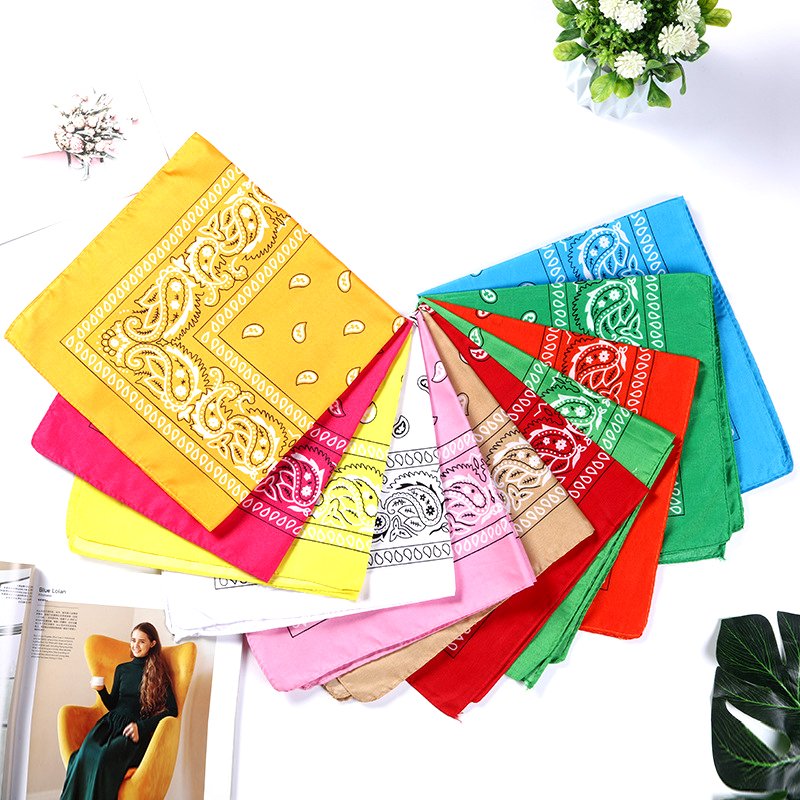 Custom color printed LOGO square scarf Designer custom handkerchief decoration kerchief