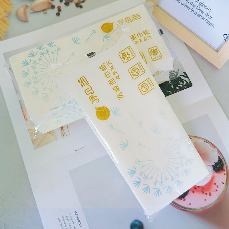 Wholesale 100% wood pulp custom logo face tissue paper 2ply facial napkins servilletas de papel