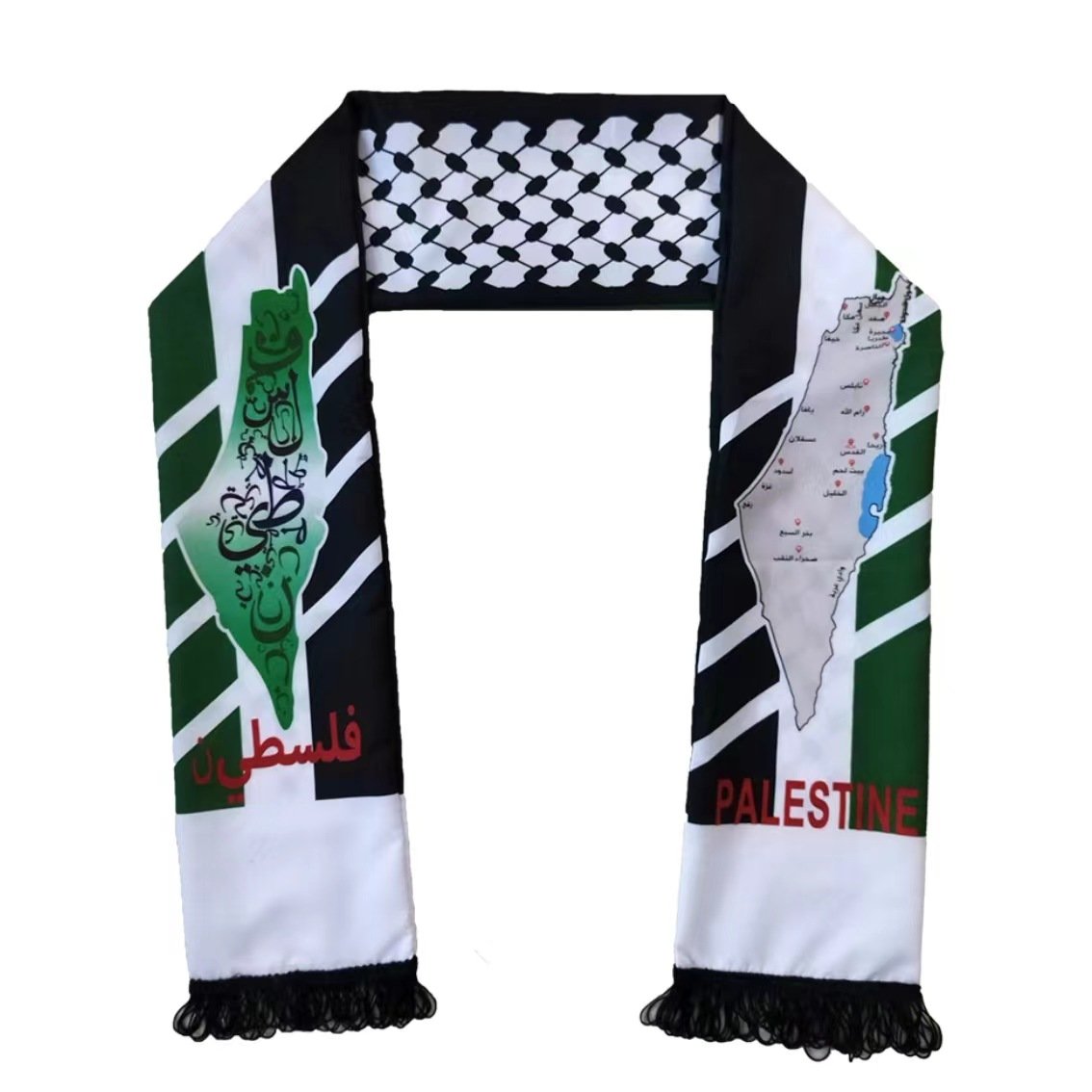 Palestine Wholesale Palestine Scarf Flag Scarf Events Decoration Satin Polyester Palestine Scarf