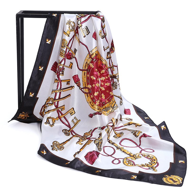 GLS079 2023 Wholesale Printed New Fashion hijabs muslim women Ladies Silk Satin Square Head Scarves custom print handkerchief