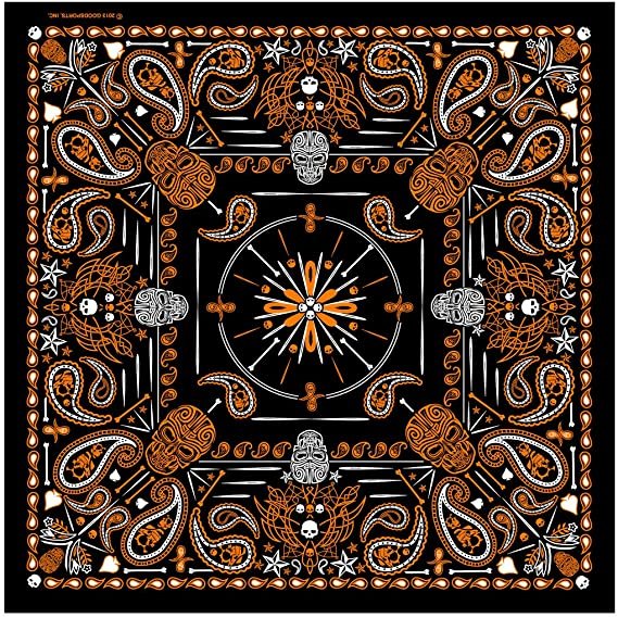 Custom Printed Square Bandannas Organic Cotton Head Scarf with logo Custom Bandanas