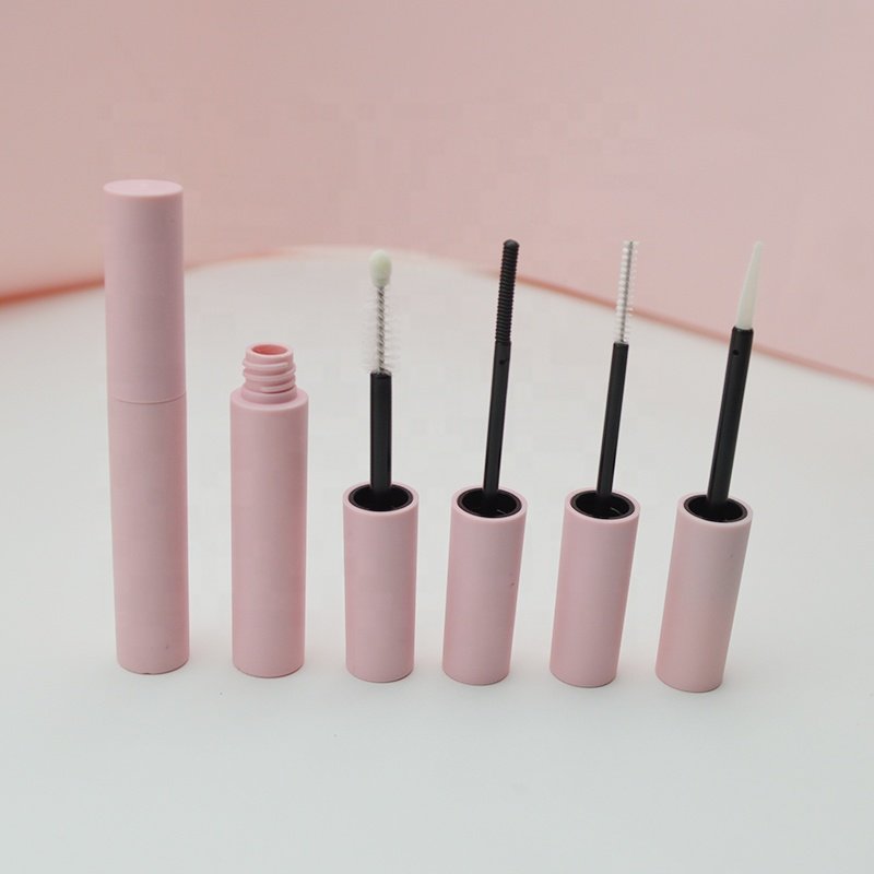Wholesale 3ML10ML Cosmetic Matte Pink Empty Plastic Mascara Bottle Wholesale Cosmetic Eyelash Essence Tube Container with Brush