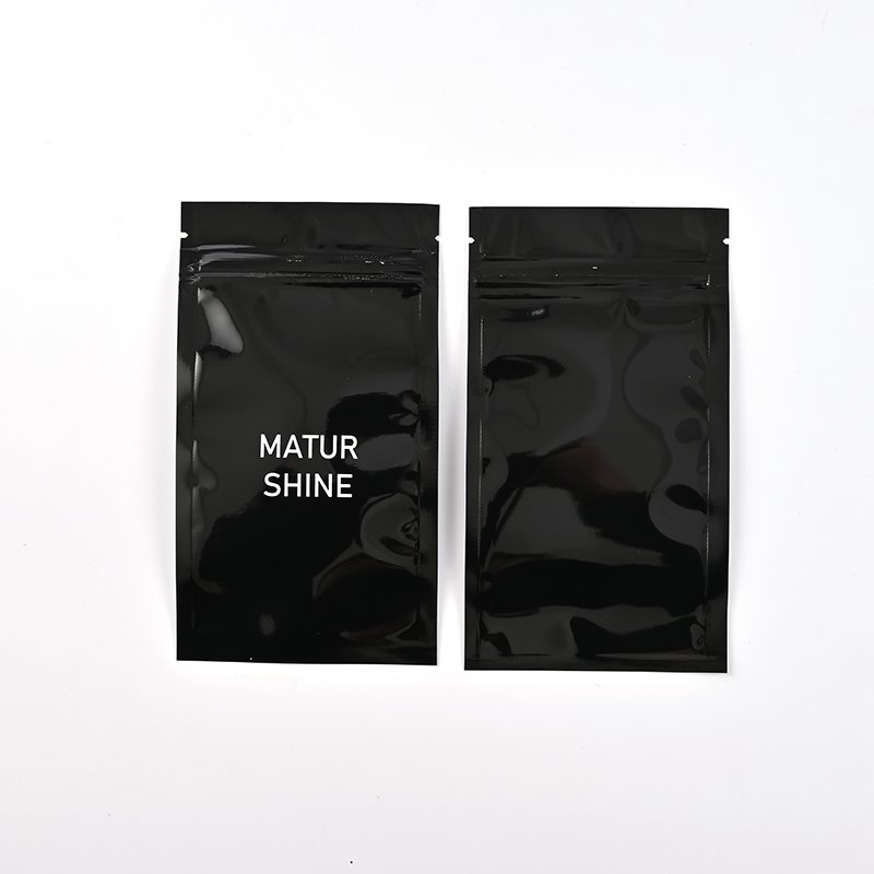 Custom Black Translucent Plastic Reusable Compostable Mylar Seal Packaging Zipper Bag with Logo for Cable and Jewelry