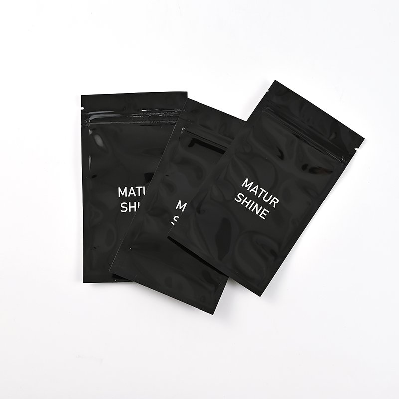 Custom Black Translucent Plastic Reusable Compostable Mylar Seal Packaging Zipper Bag with Logo for Cable and Jewelry