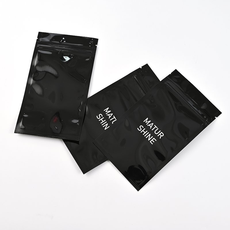 Custom Black Translucent Plastic Reusable Compostable Mylar Seal Packaging Zipper Bag with Logo for Cable and Jewelry